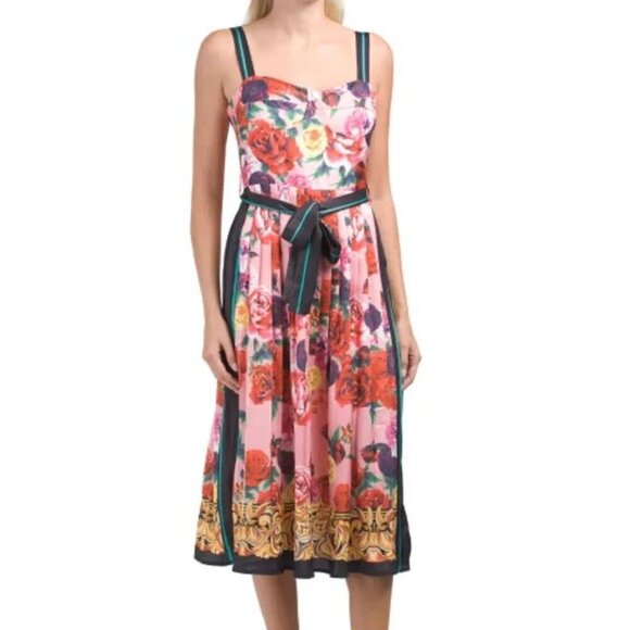 Dalia MacPhee Multicolor Patterned Floral Bustier Dress Size Large NWT - Picture 4 of 15